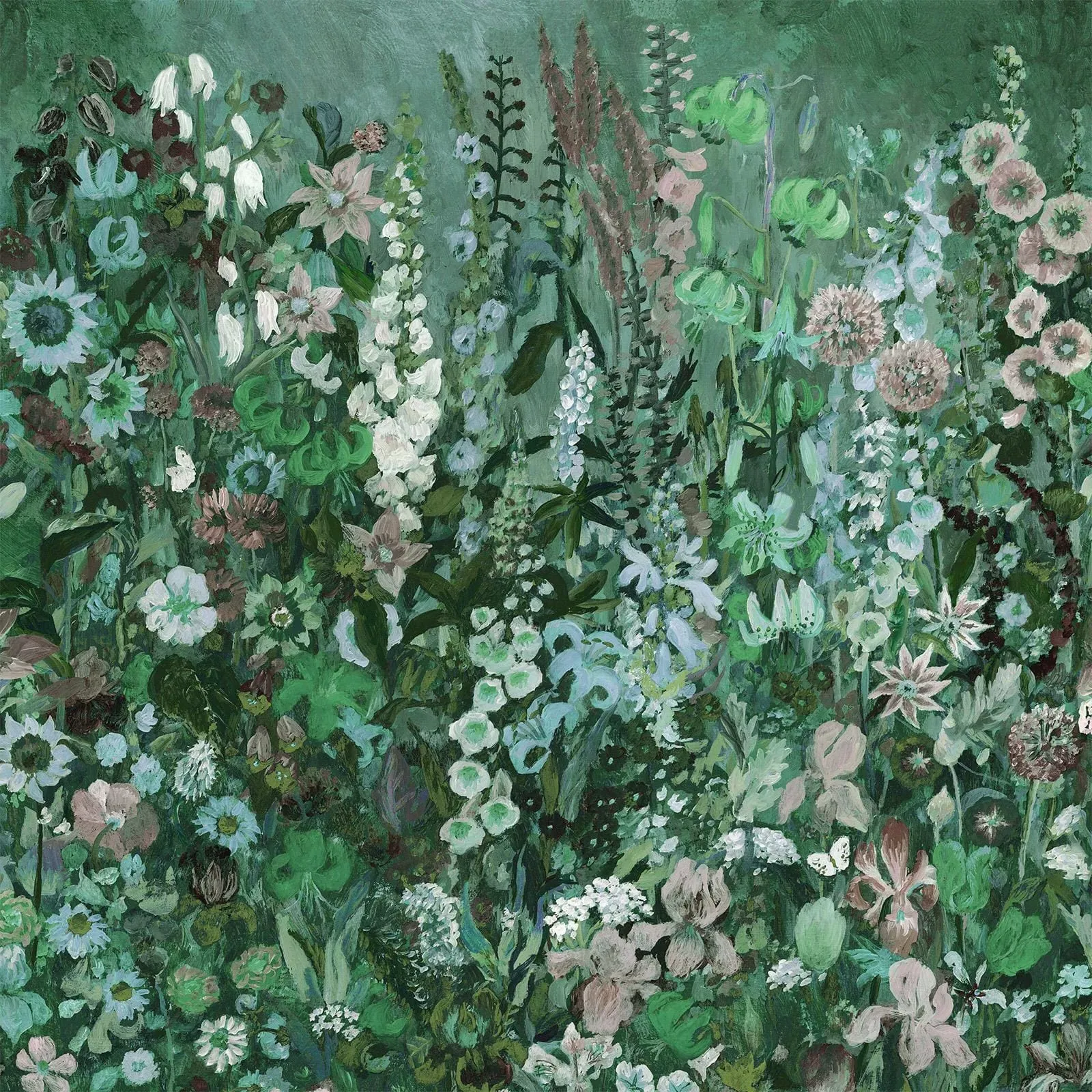 Floribunda Magna Floral Wallpaper - Verde product
