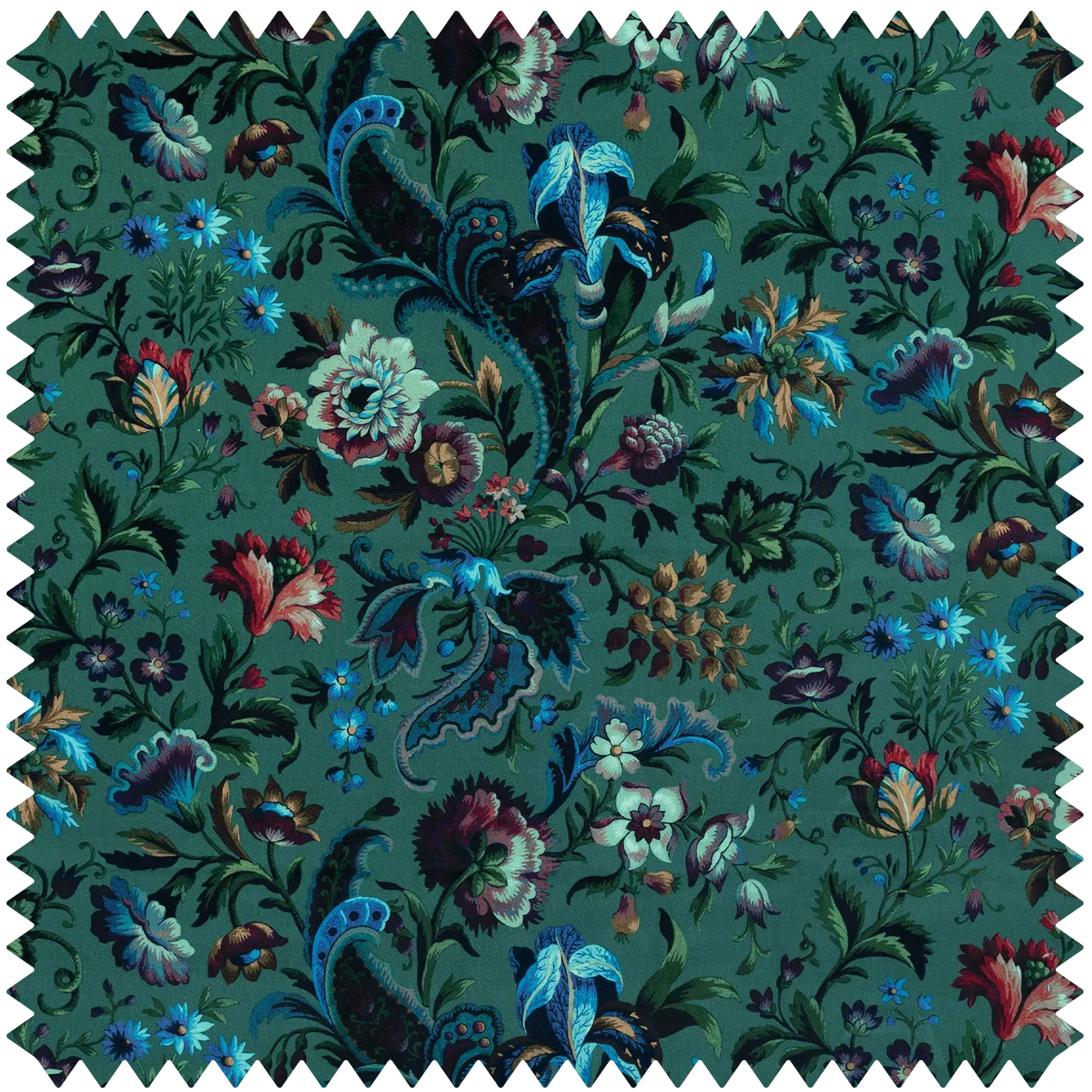 Florika Velvet Fabric - Teal Blue product