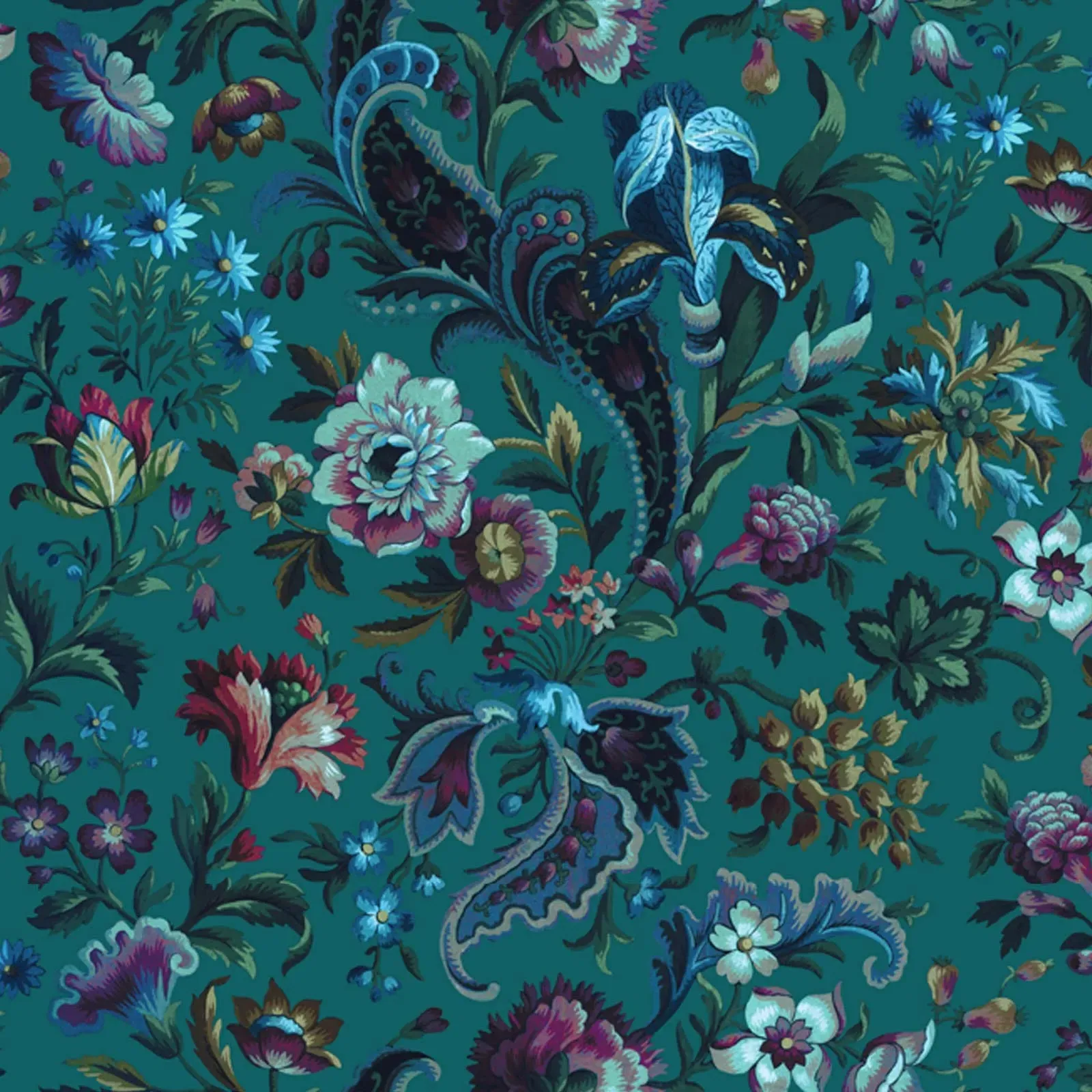 Florika Wallpaper Sample - Teal product