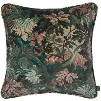 FORIS Large Piped Velvet Cushion - Cerulean