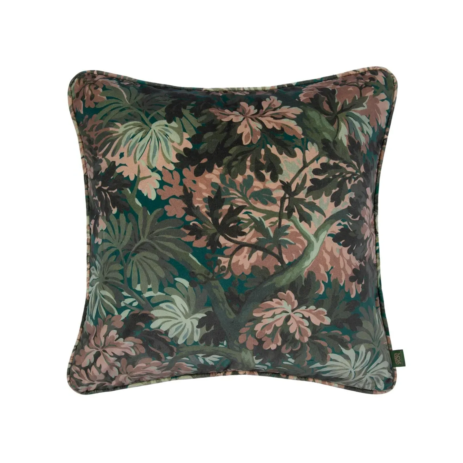 FORIS Large Piped Velvet Cushion - Cerulean image