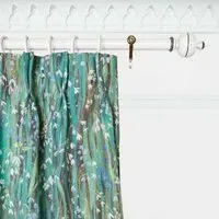 Galanthi Cotton Linen Curtain - Viridian