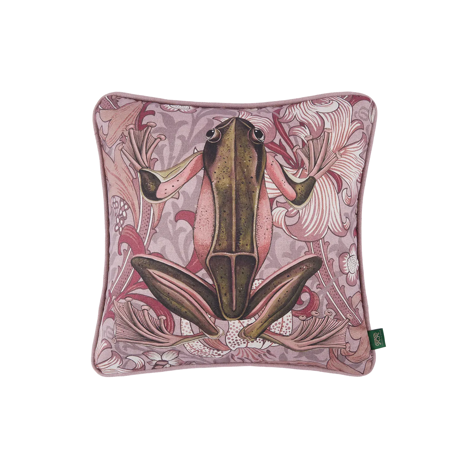 Golden Lily Amphibia Cushion - Tourmaline, Hemp product