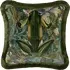 Golden Lily Amphibia Fringed Velvet Cushion - Euphorbia