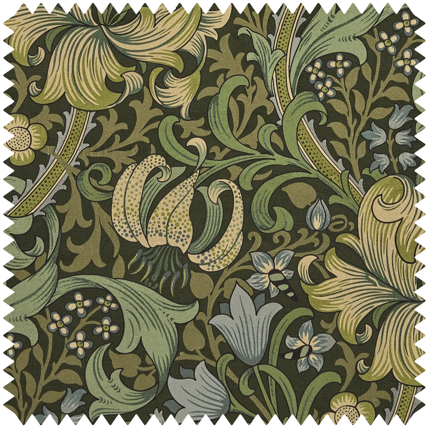 Golden Lily Magna Velvet Fabric - Verde, Cotton Blend product