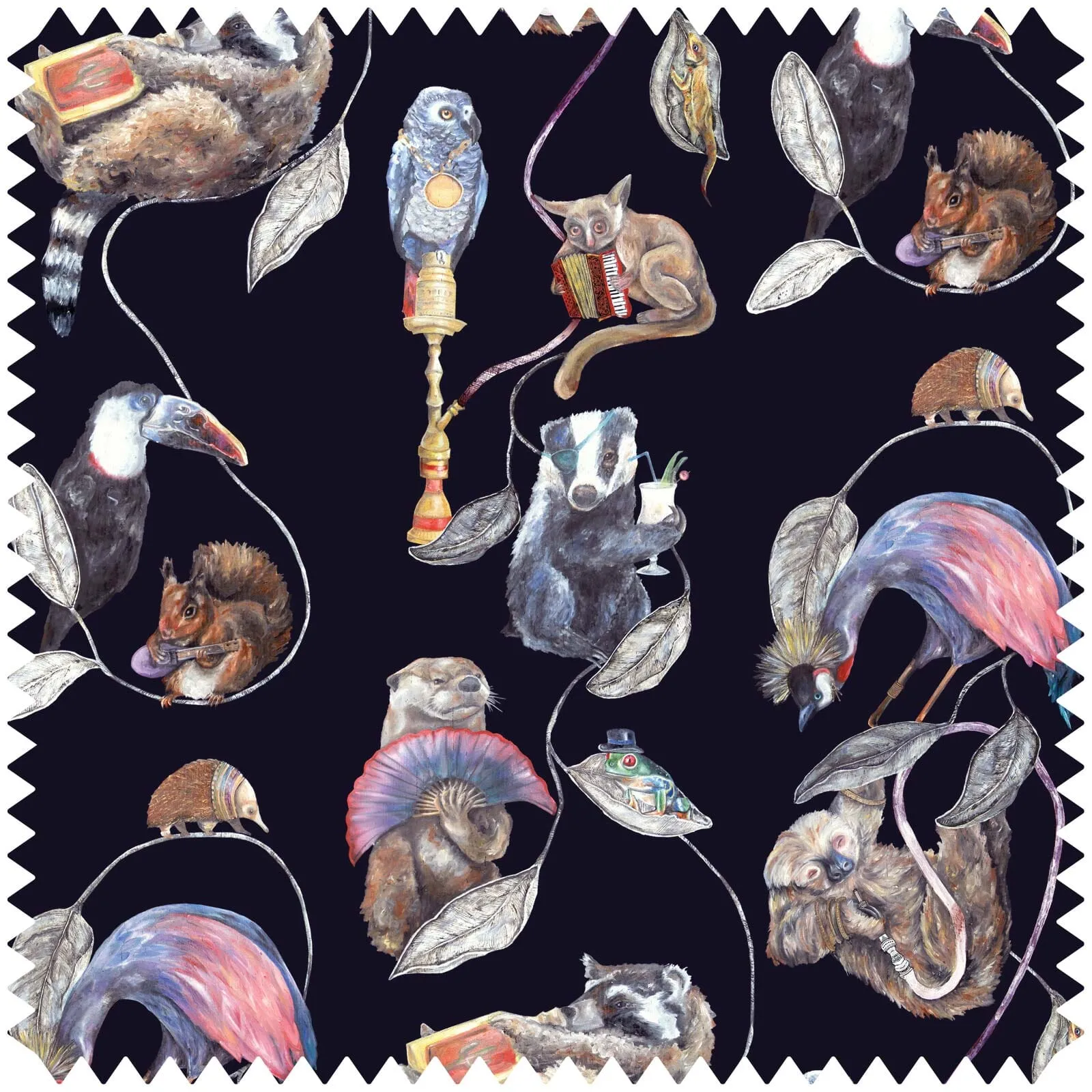 Hackney Empire Velvet Fabric - Midnight product