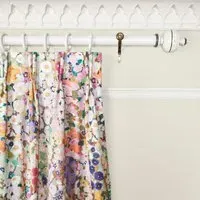 HOLLYHOCKS Cotton Linen Curtain - Spring