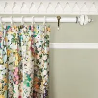 HOLLYHOCKS Cotton Linen Curtain - Summer