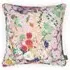 HOLLYHOCKS Cotton Linen Cushion with Piping - Spring