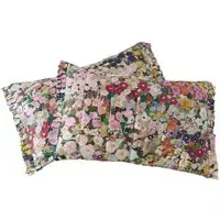 Hollyhocks Cotton Sateen Pillowcases - Spring