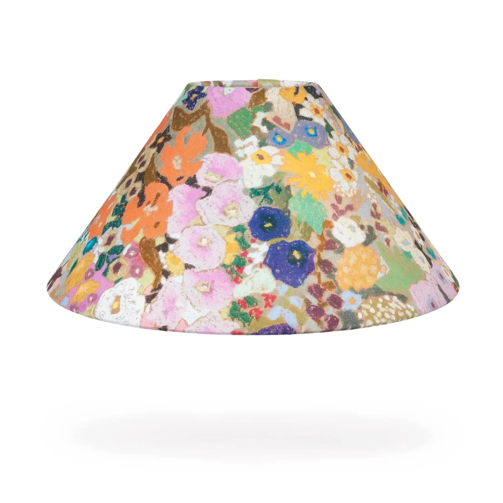 HOLLYHOCKS Malpas Lampshade - Spring, Cotton Linen image