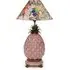 Hollyhocks Malpas Lampshade with Ananas Lampstand - Spring