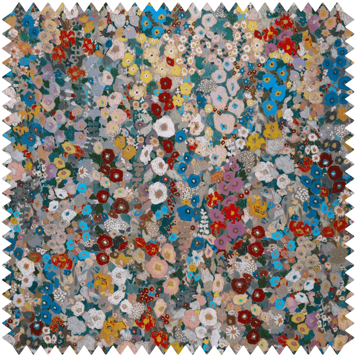 Hollyhocks Recycled Performance Fabric - Autumn, Polyester product