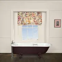 Hollyhocks Roman Blind - Spring, Velvet