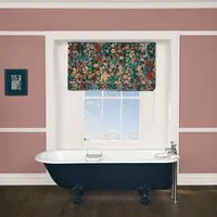 Hollyhocks Roman Blind - Winter, Velvet