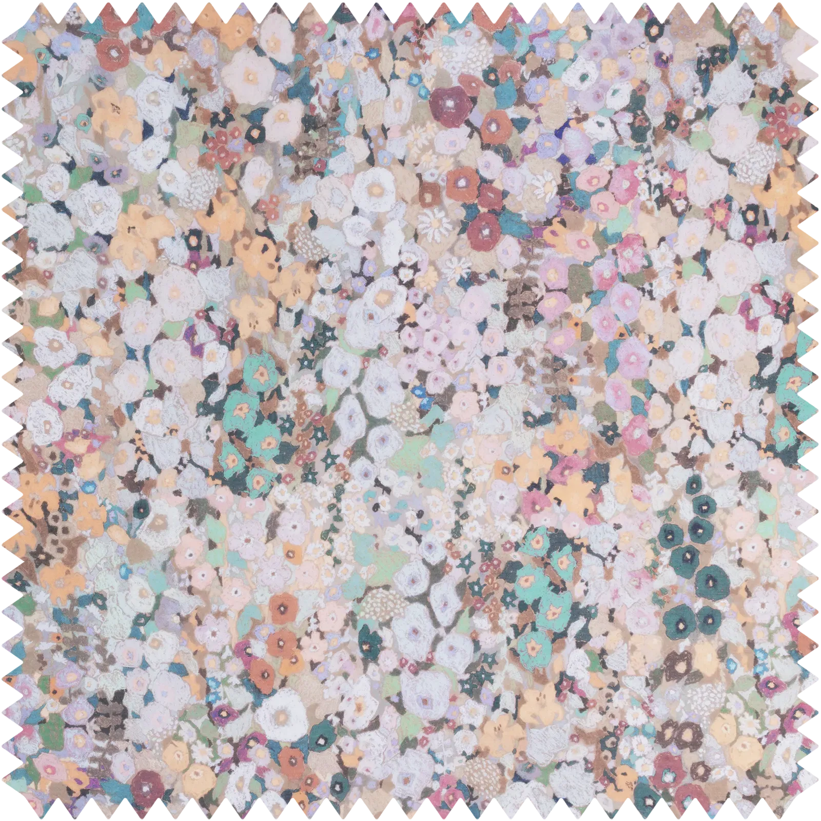 Hollyhocks Sheer Fabric Sample - Prairie product