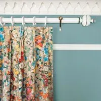 HOLLYHOCKS Velvet Curtain - Autumn