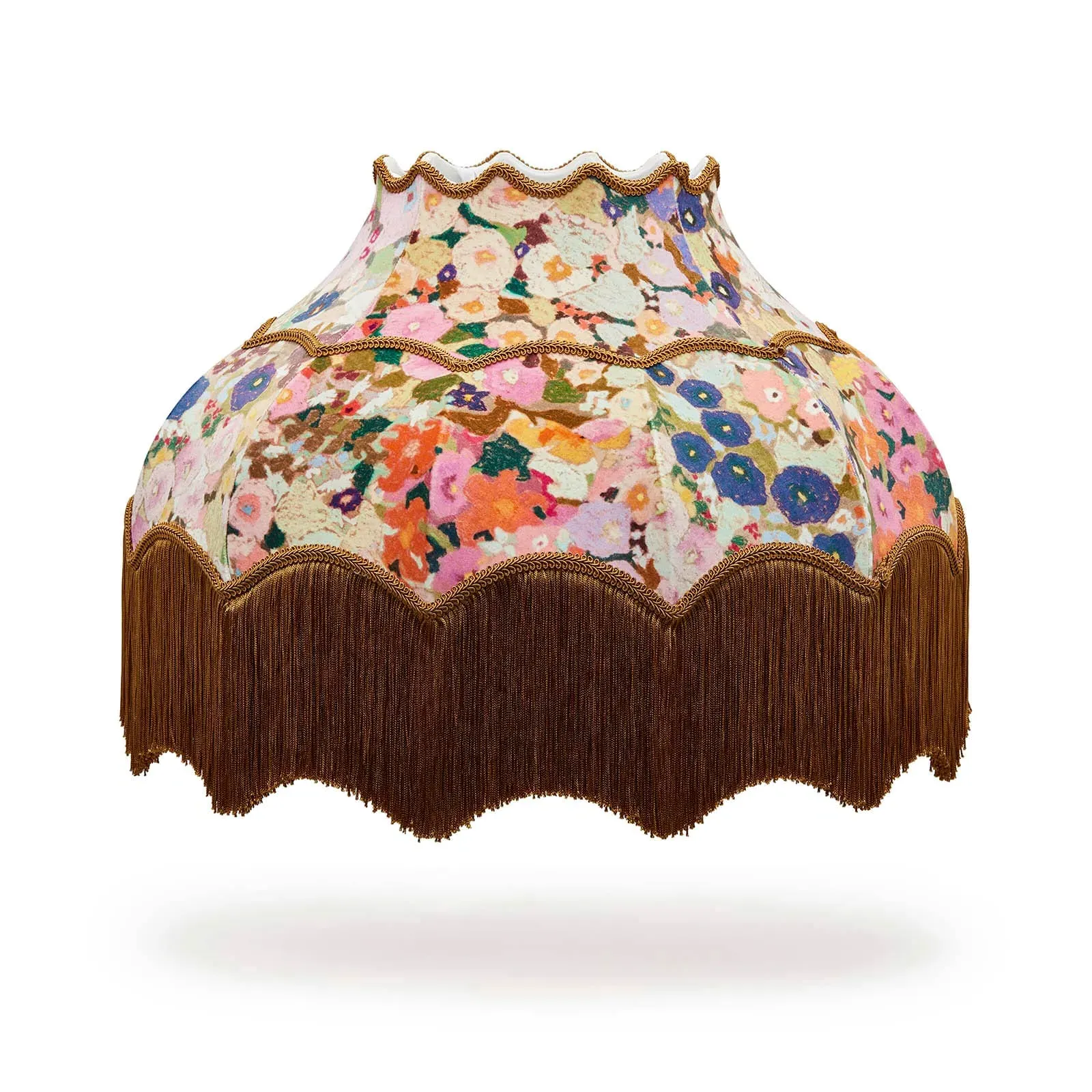 Hollyhocks Velvet Isabella Lampshade - Spring product