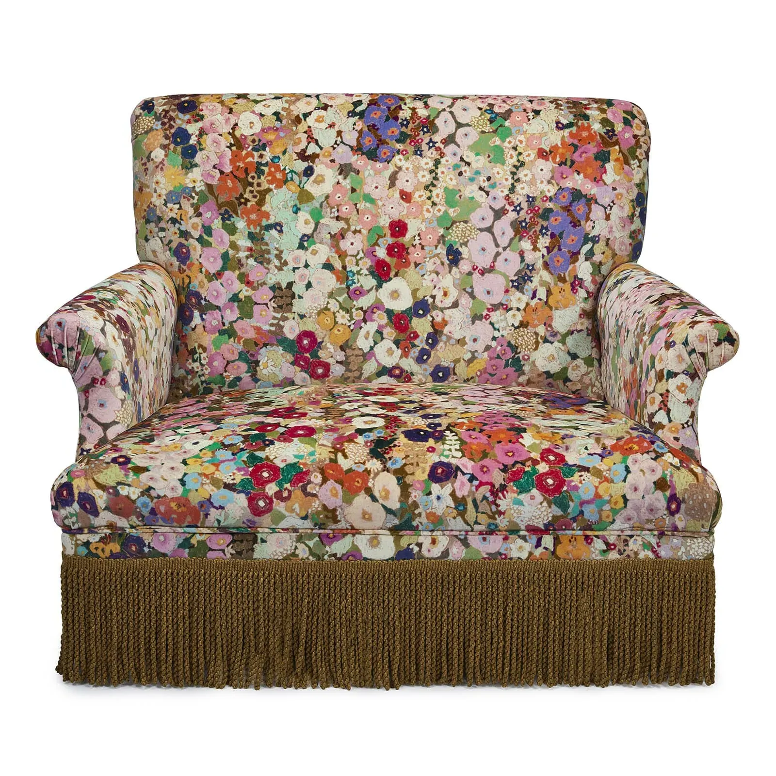 HOLLYHOCKS Velvet Loveseat - Spring image