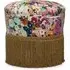 HOLLYHOCKS Velvet Ottoman - Spring