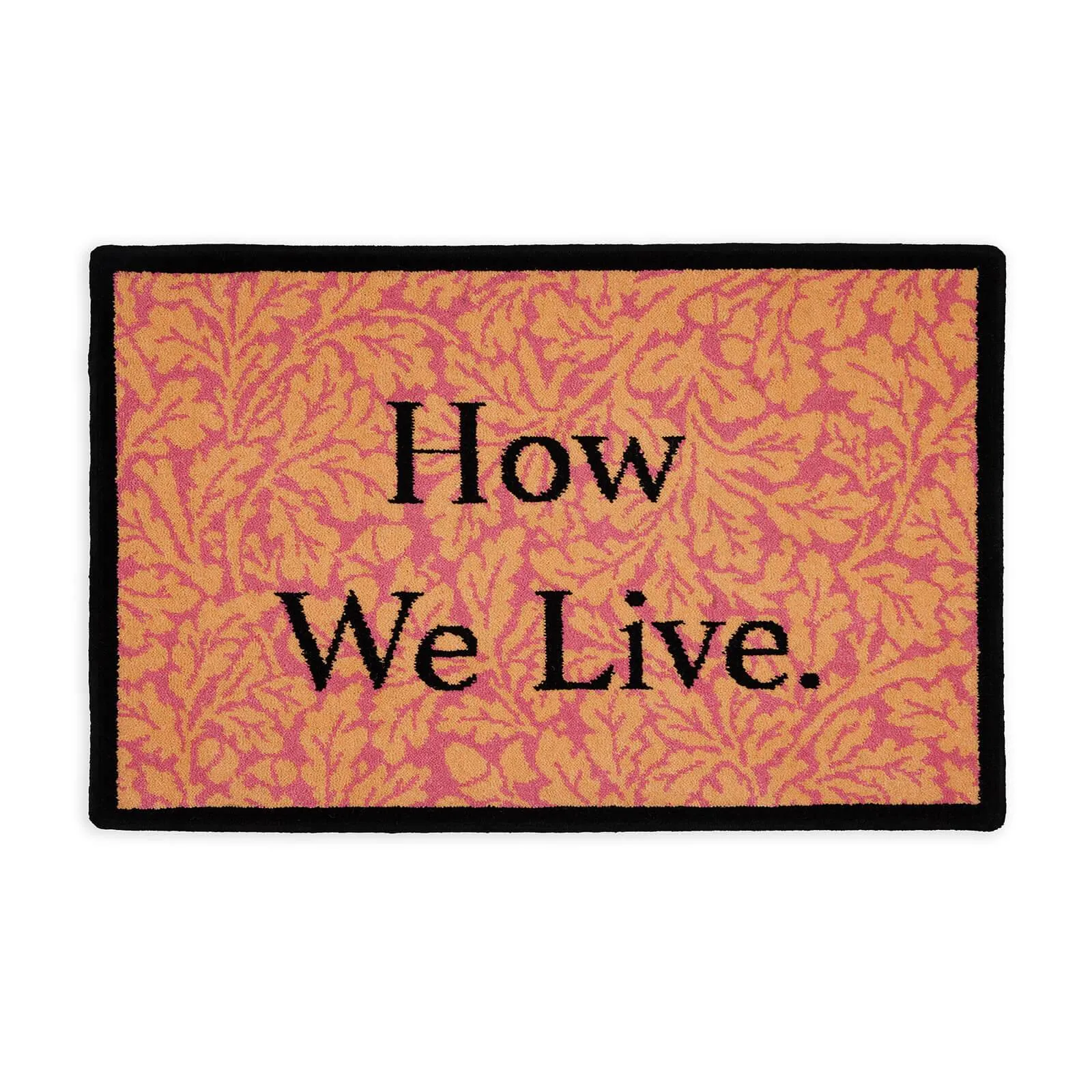 HOW WE LIVE Jeremy Deller Doormat - Coral, Wool product