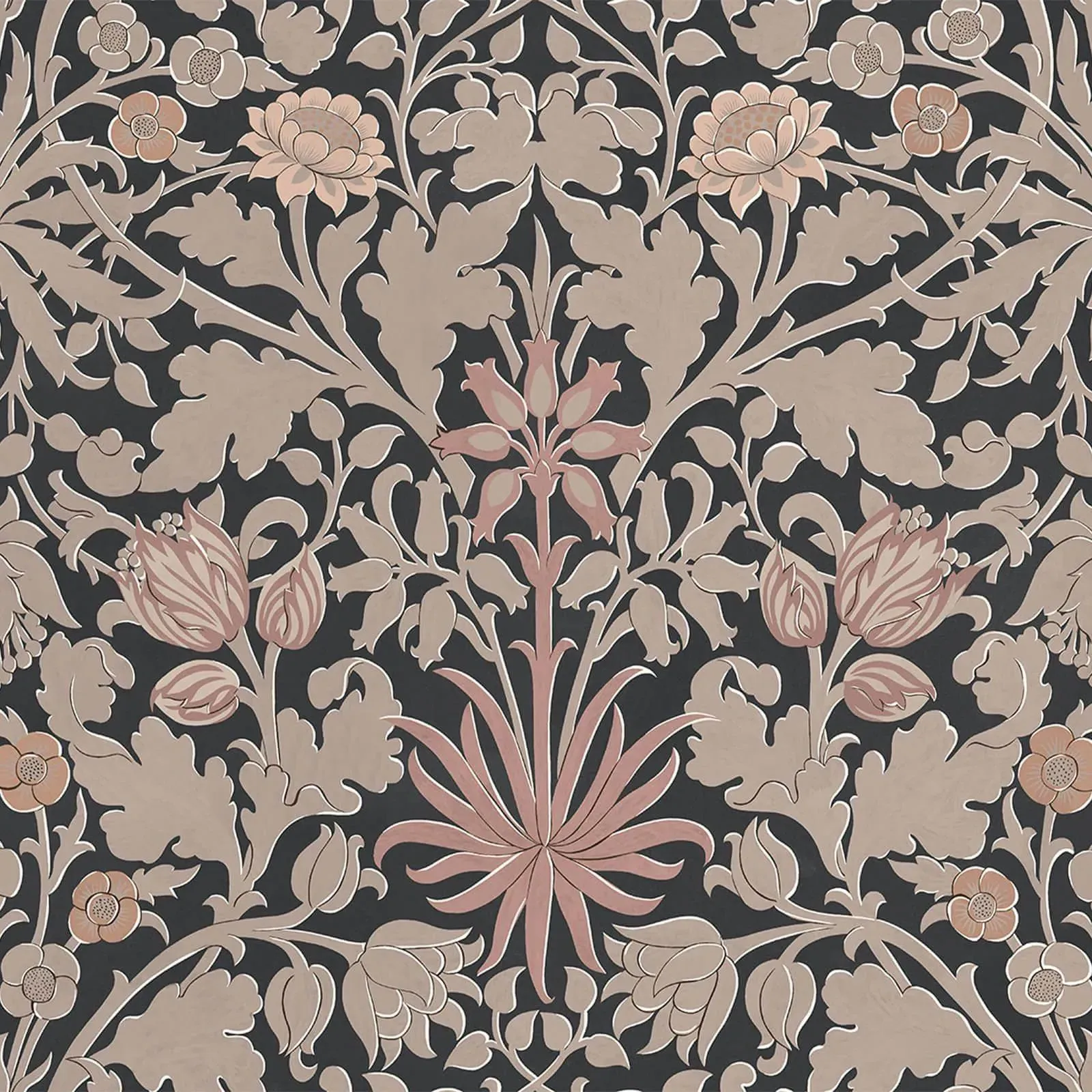 Hyacinth Nouvellus Wallpaper Sample - Noir product
