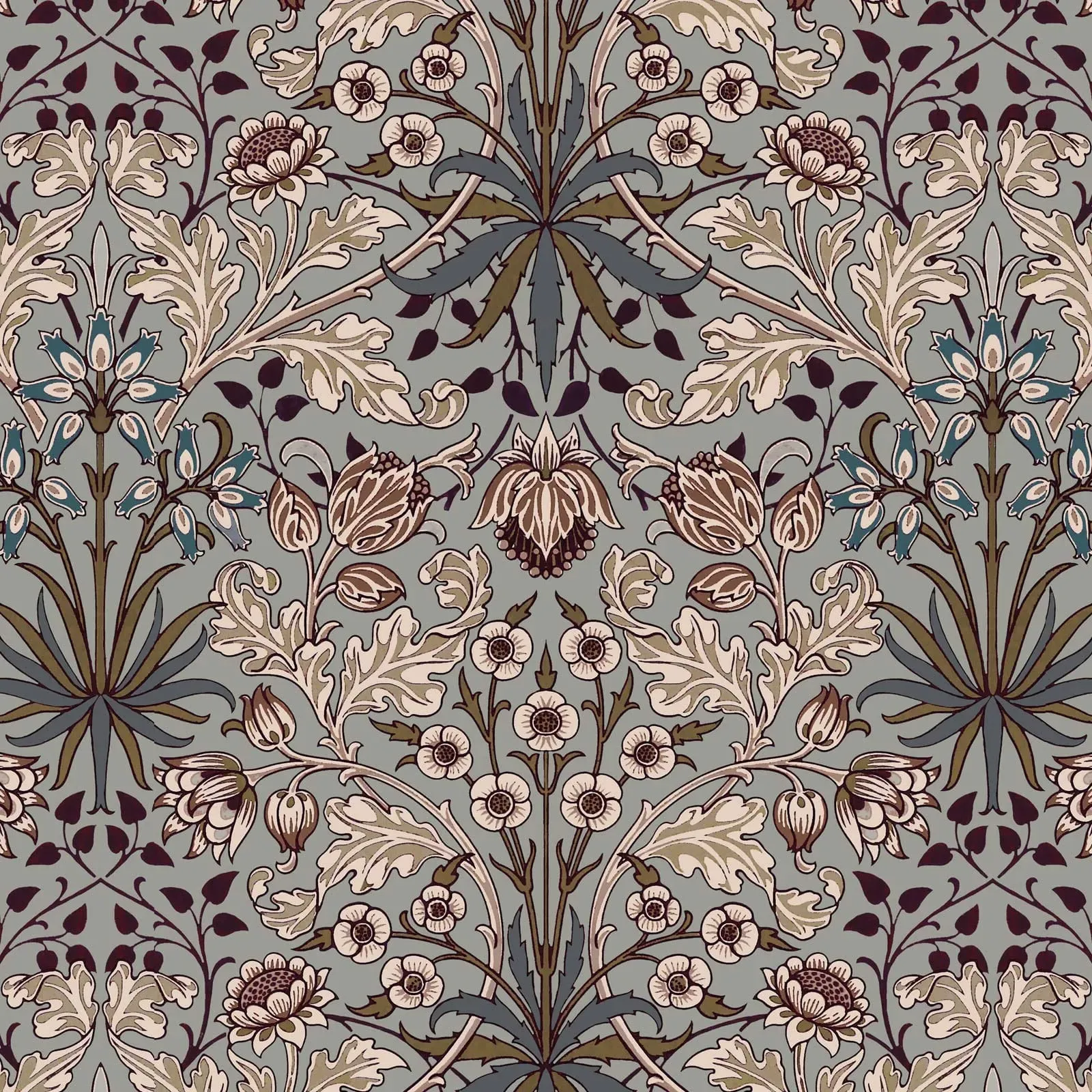 HYACINTH Wallpaper Sample - Dove Grey image