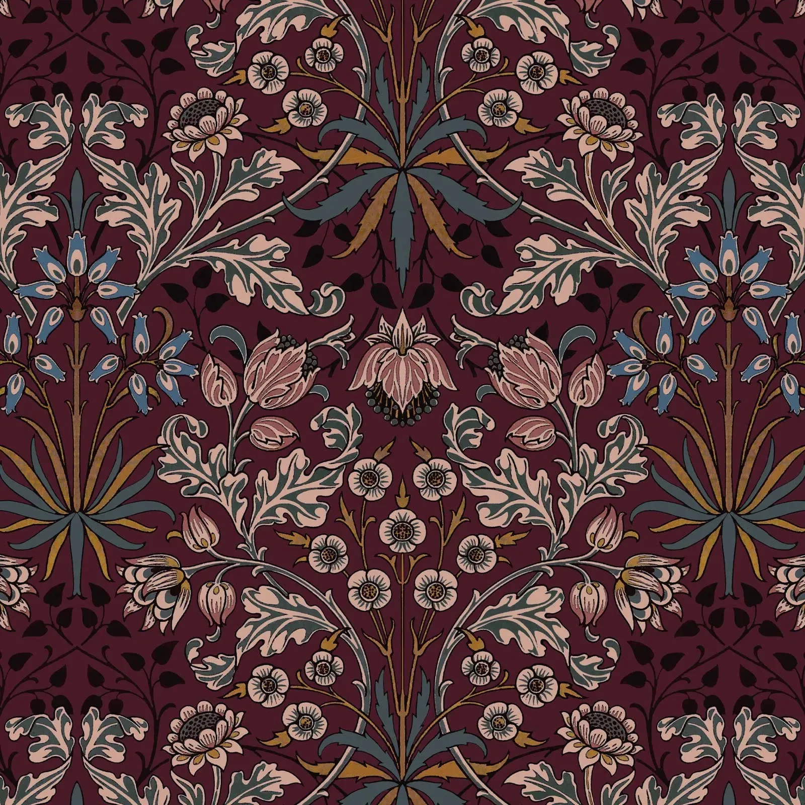 Hyacinth Wallpaper Sample - Mulberry product