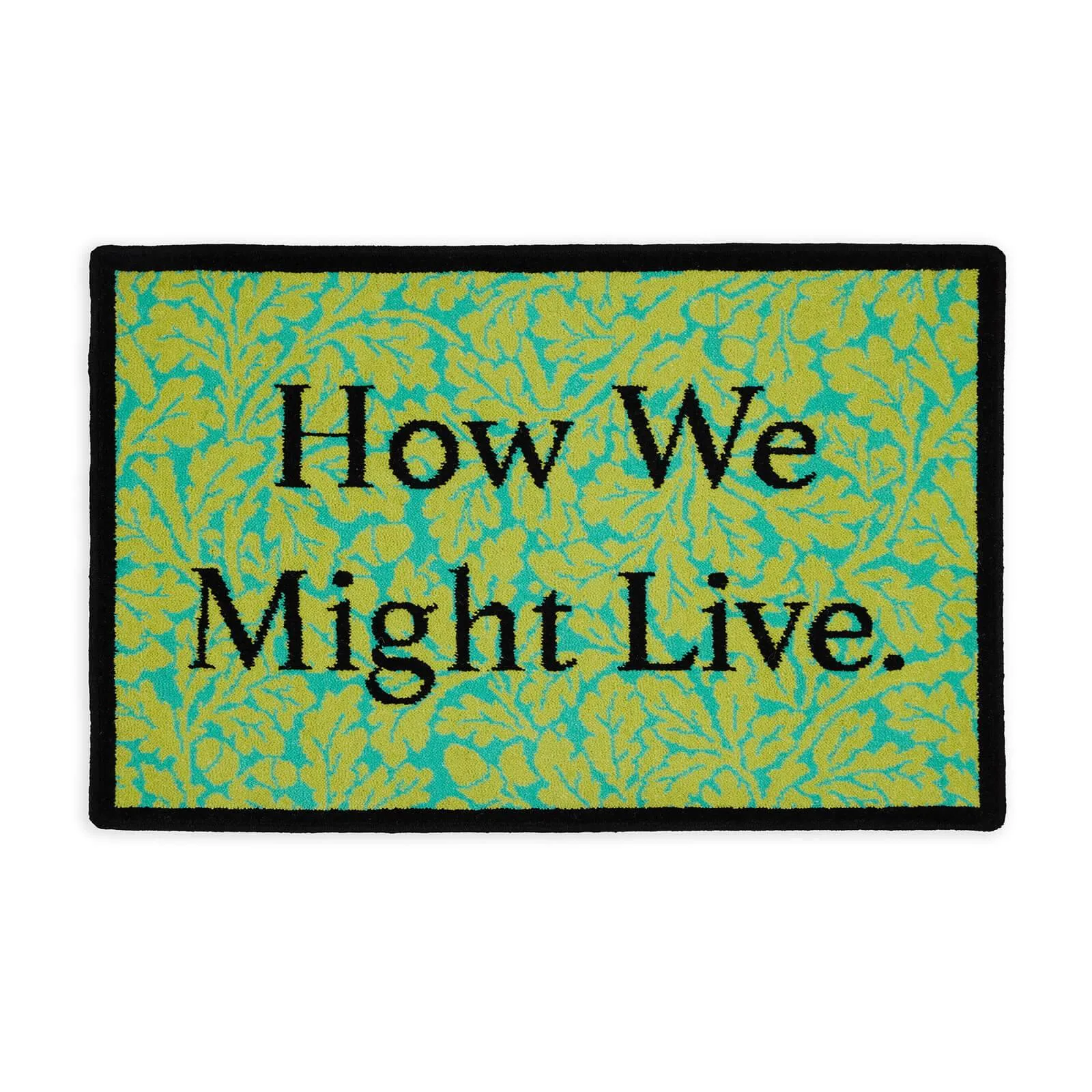 Jeremy Deller HOW WE MIGHT LIVE Doormat - Chartreuse, Wool product