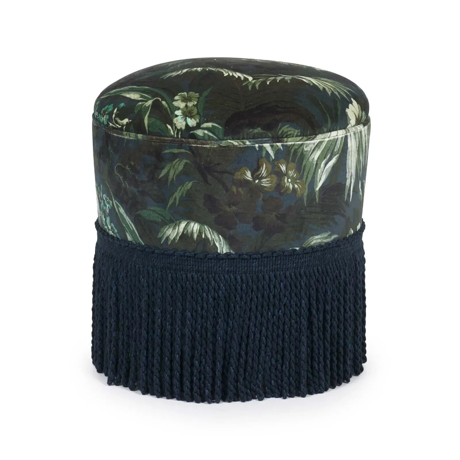 Limerence Velvet Ottoman - Navy product