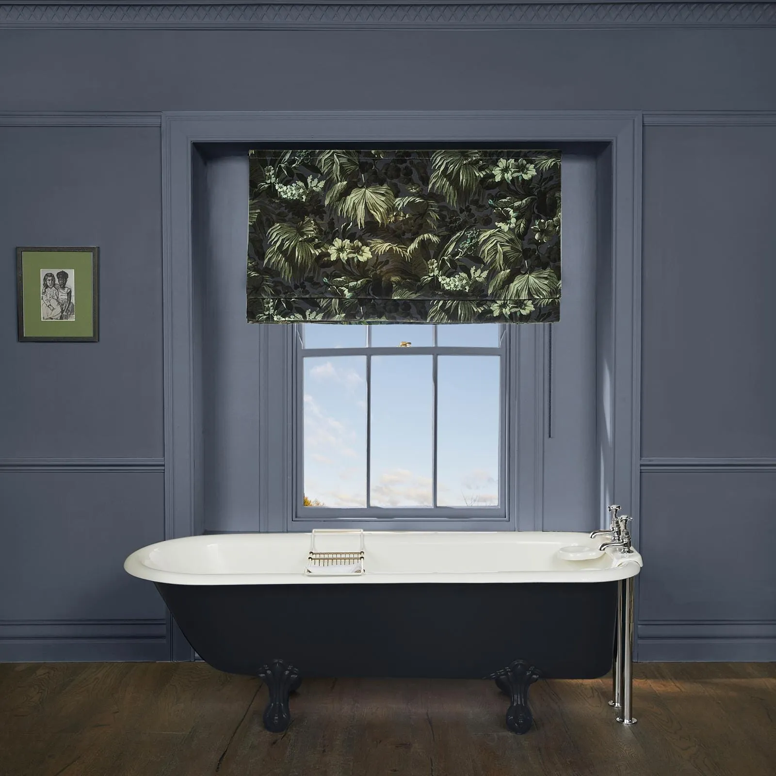 LIMERENCE Velvet Roman Blind - Ink image