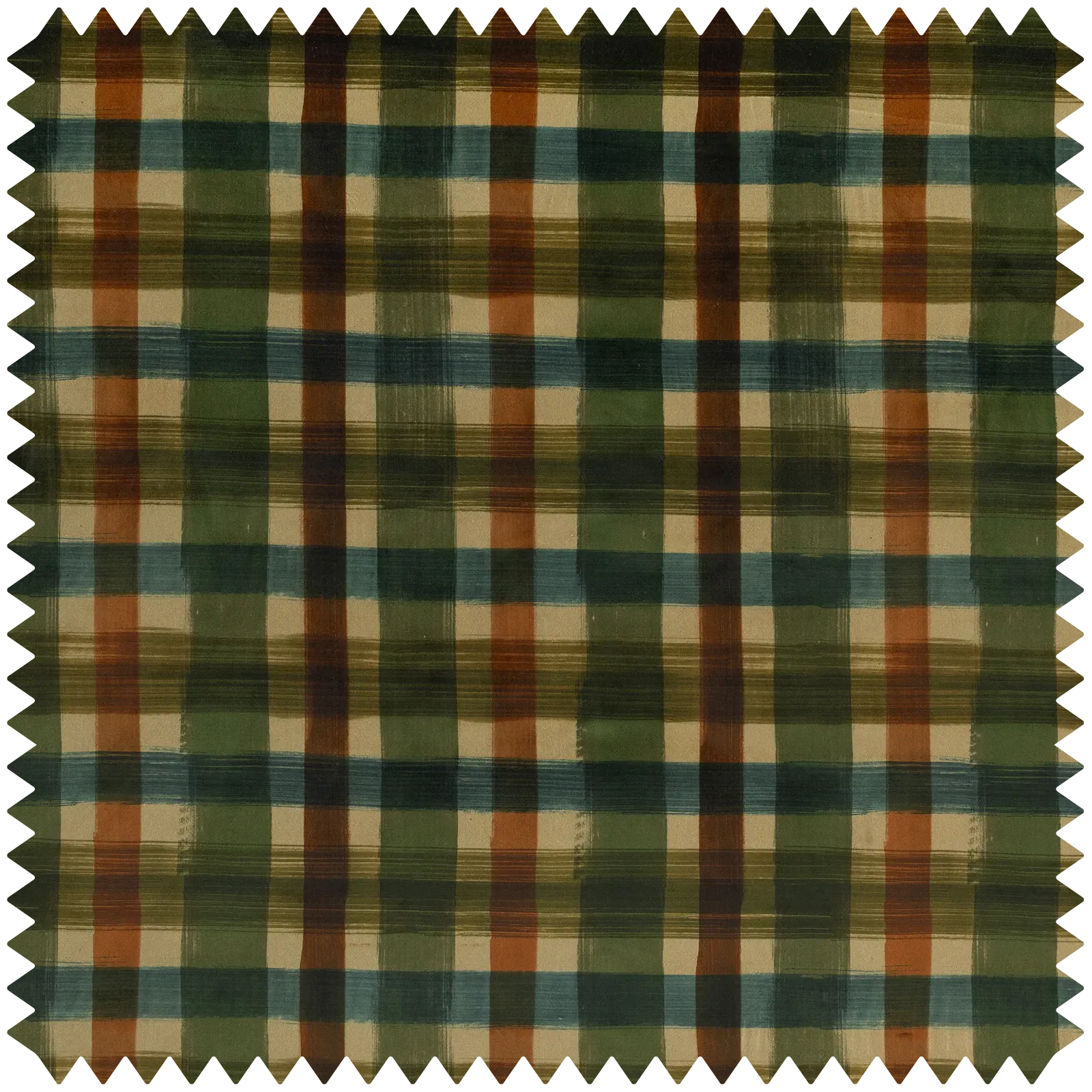 London Fields Check Velvet Fabric - Laurustine, Cotton Blend product