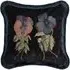 Love Letter Medium Fringe Velvet Cushion - Noir