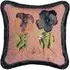 Love Letter Medium Fringe Velvet Cushion - Tourmaline