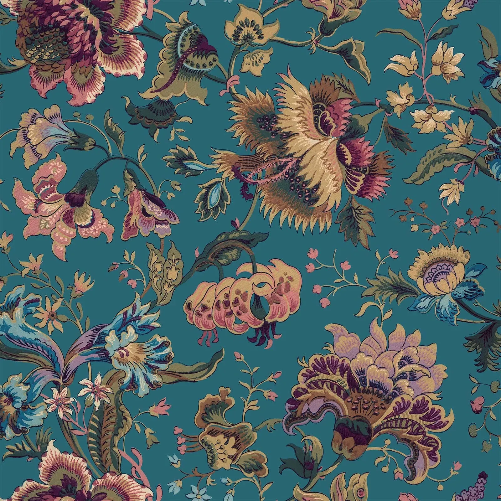 Majorelle Floral Wallpaper - Azure product