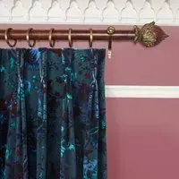 Majorelle Velvet Curtain - Petrol
