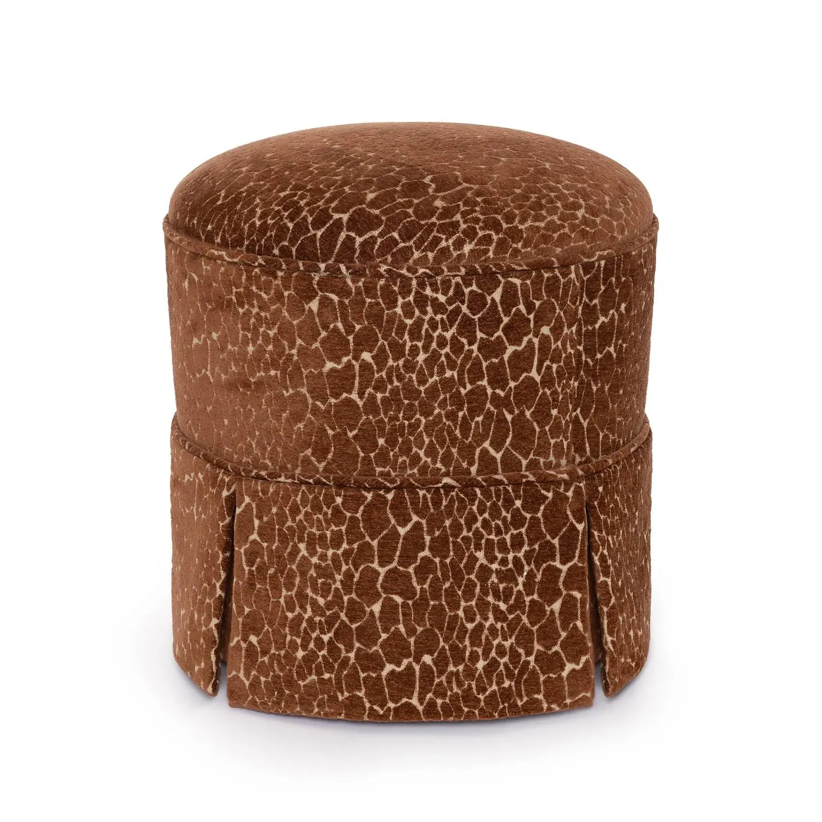 Mara Jacquard Pomona Ottoman - Tobacco, Cotton product
