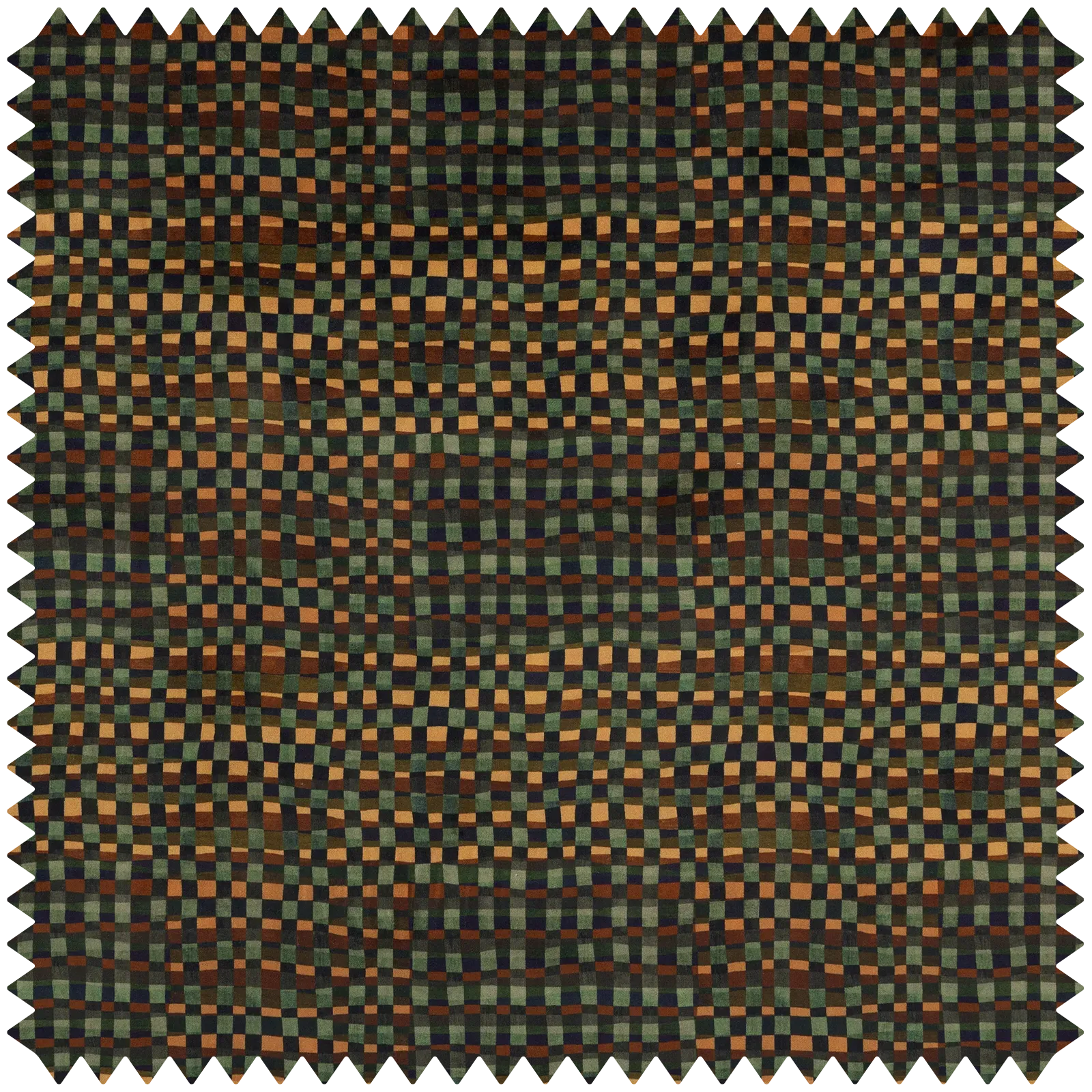 Martello Check Velvet Fabric - Bark product