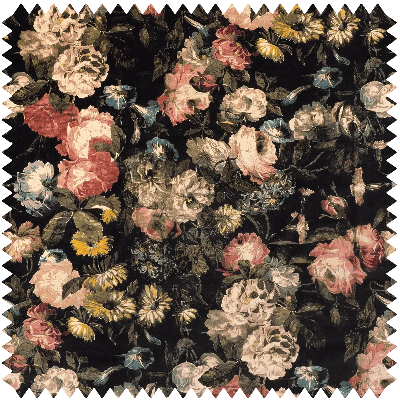 Midnight Garden Floral Velvet Fabric - Multi product