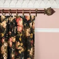 Midnight Garden Velvet Curtain - Multi