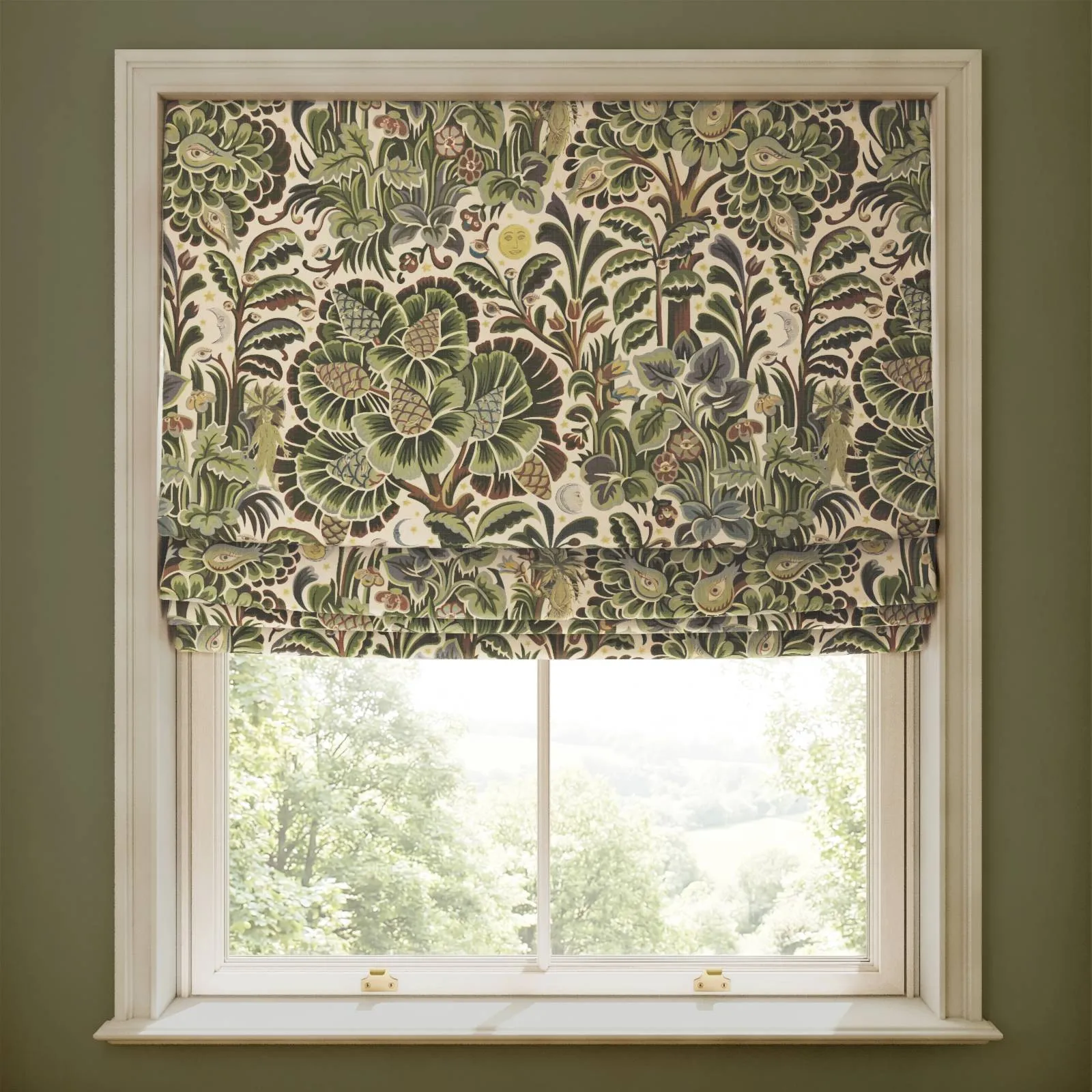 Moon Garden Blind - Verde, Cotton Linen product