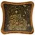 Moon Garden Fringed Cushion - Midnight, Velvet
