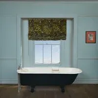 Moon Garden Roman Blind - Midnight, Velvet