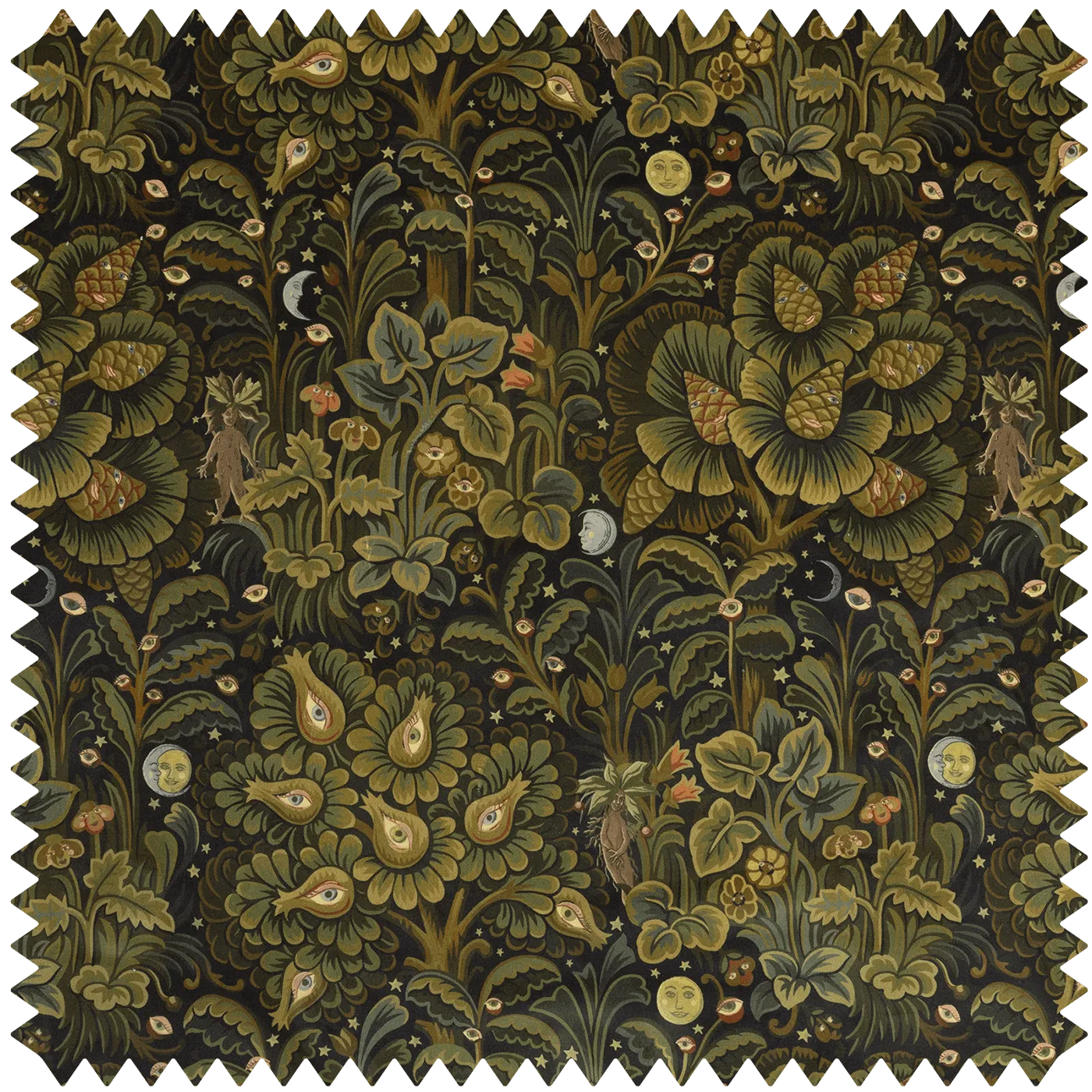 Moon Garden Velvet Fabric - Midnight product