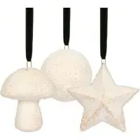 MYCELIUM Tree Decoration Set - White, Hemp