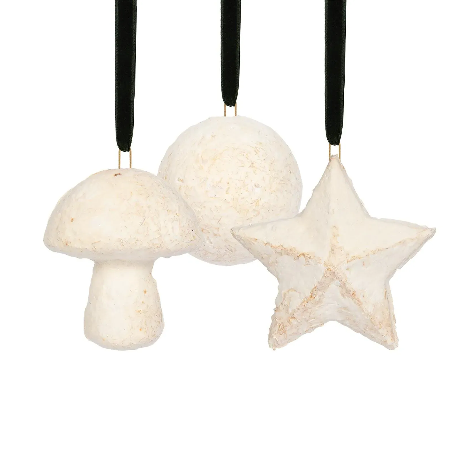 MYCELIUM Tree Decoration Set - White, Hemp image