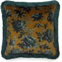 OPIA Medium Fringed Velvet Cushion - Bronze