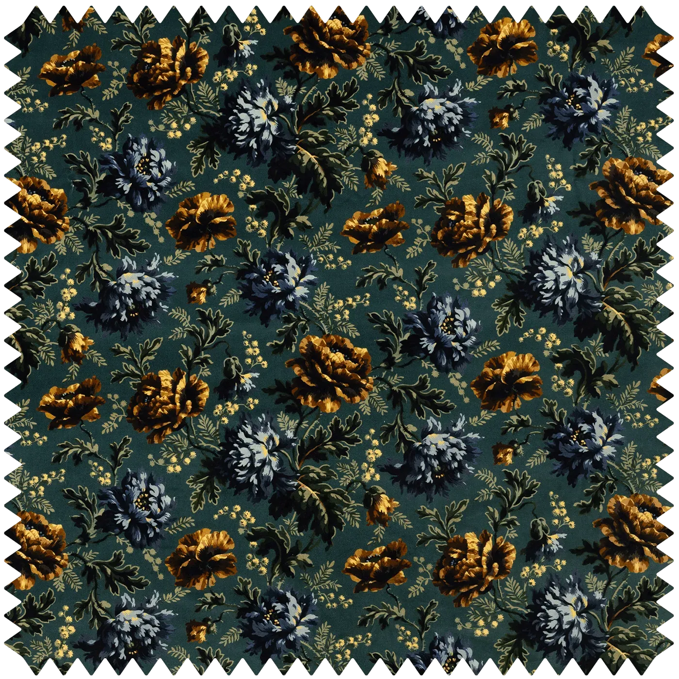 OPIA Velvet Upholstery Fabric - Petrol, Cotton Blend product