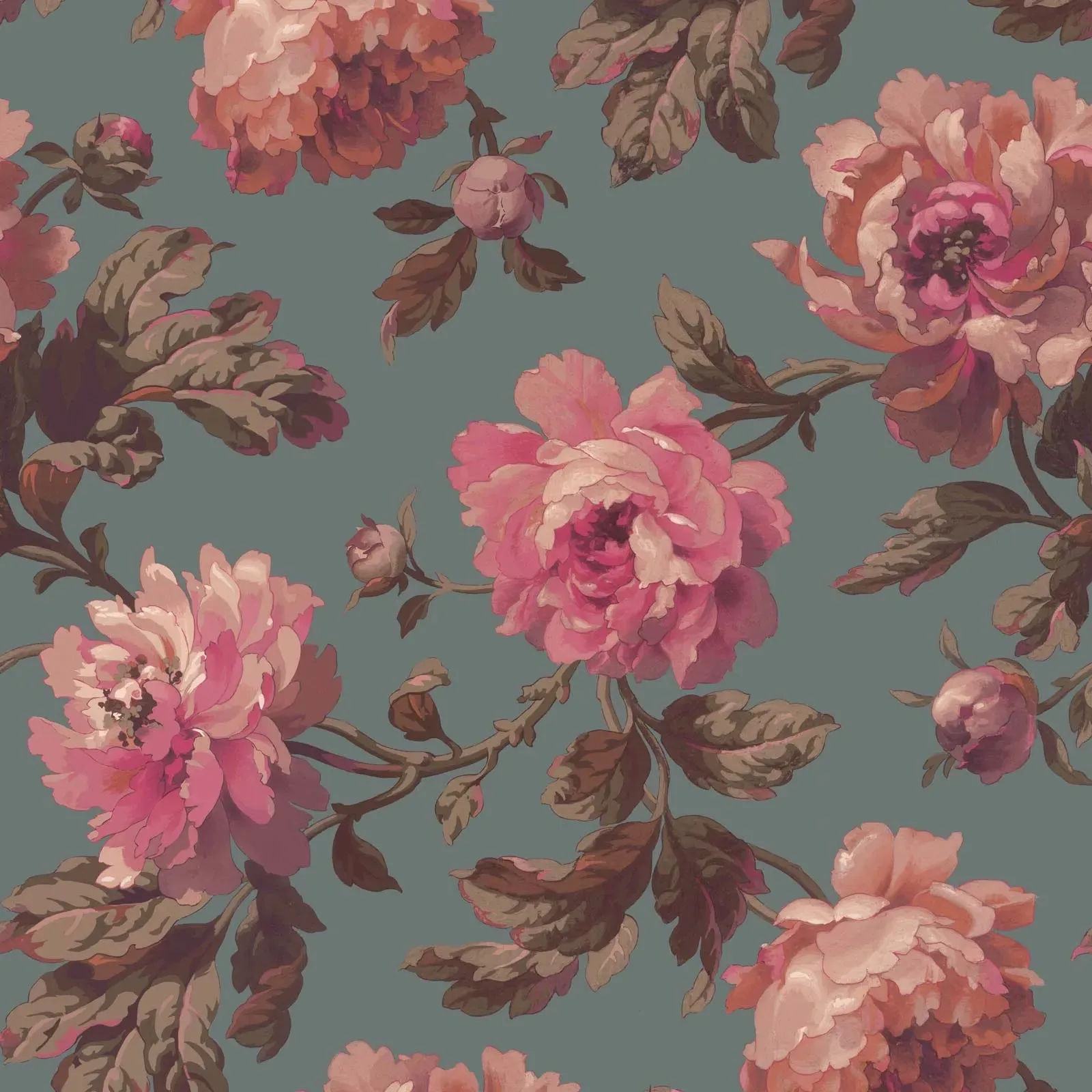 Peoneden Floral Wallpaper - Chinois Green product