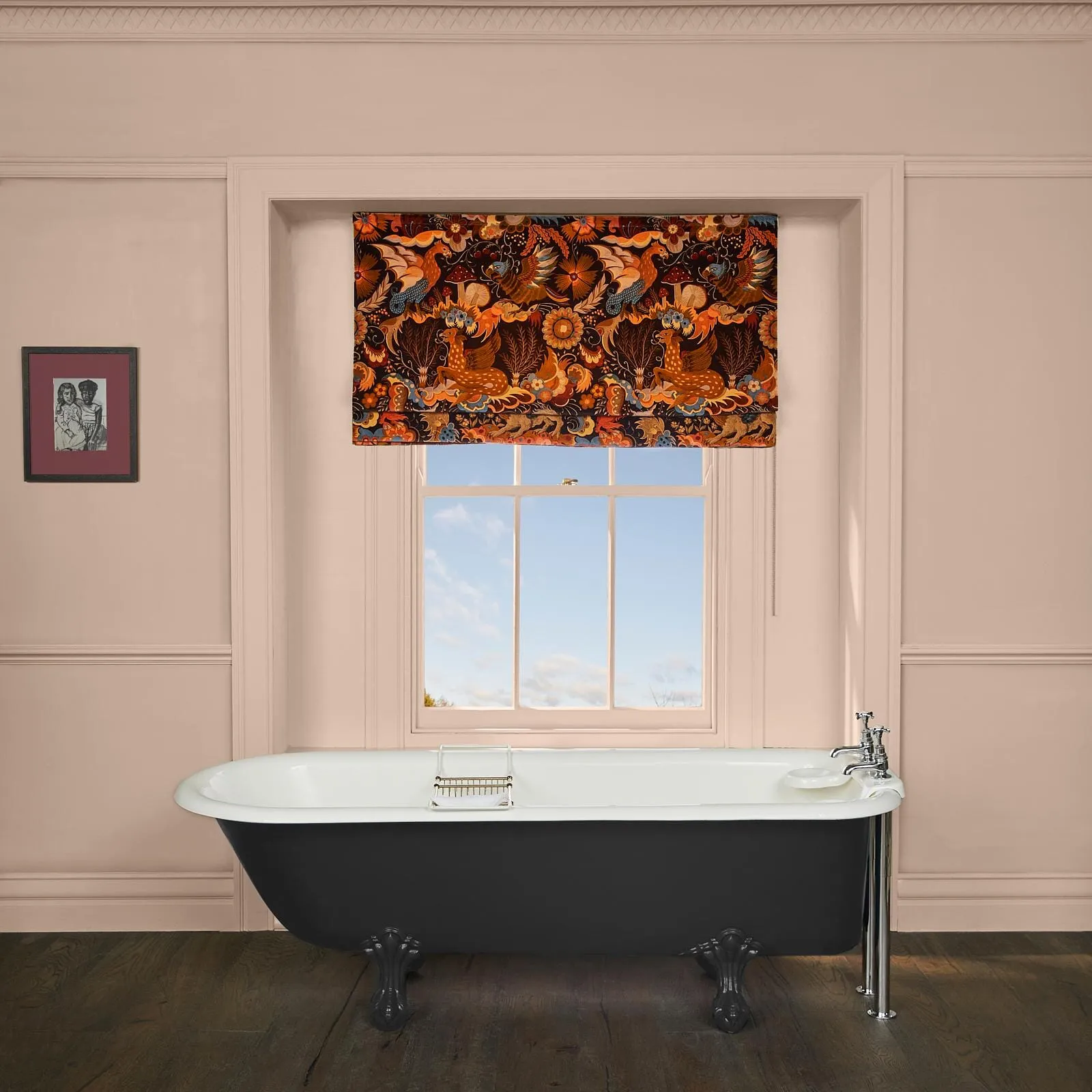PHANTASIA Roman Blind - Selenite Orange, Cotton